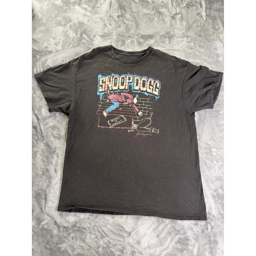 Snoop Dogg Doggystyle Album‎ Art T-Shirt Men XL Black Cotton Modern RN87585 Used